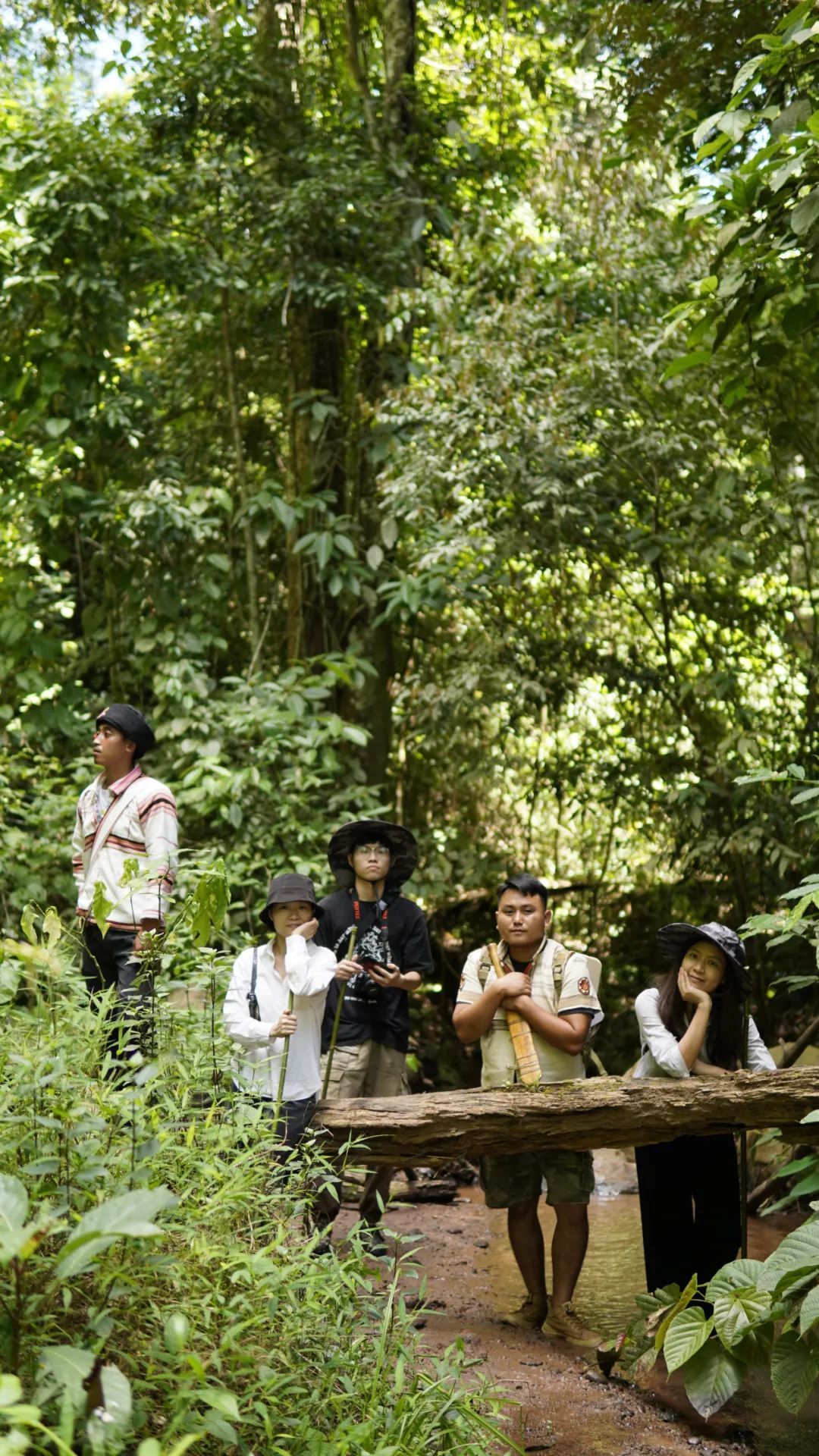 陶建雄带领游客开展雨林徒步游。前行户外供图